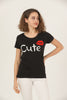 Women's Print Detail Cotton T-Shirt MEPST434