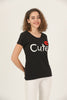 Women's Print Detail Cotton T-Shirt MEPST434