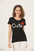 Women's Print Detail Cotton T-Shirt MEPST434