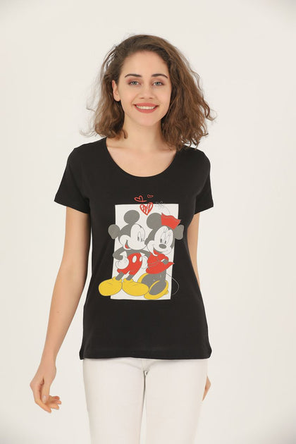 Women's Print Detail Cotton T-Shirt MEPST436