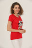 Women's Print Detail Cotton T-Shirt MEPST438