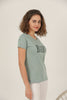 Women's Print Detail Cotton T-Shirt MEPST445