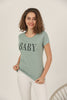 Women's Print Detail Cotton T-Shirt MEPST445