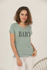 Women's Print Detail Cotton T-Shirt MEPST445