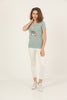 Women's Print Detail Cotton T-Shirt MEPST458