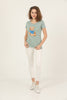 Women's Print Detail Cotton T-Shirt MEPST458