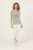 Women's Print Detail Cotton T-Shirt MEPST458