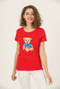 Women's Print Detail Cotton T-Shirt MEPST460