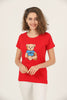 Women's Print Detail Cotton T-Shirt MEPST460