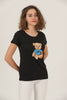 Women's Print Detail Cotton T-Shirt MEPST462