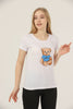 Women's Print Detail Cotton T-Shirt MEPST463