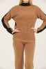 Womens 2 Piece Knitted Contrast Detail Knit Co Ord Set WTWCD583