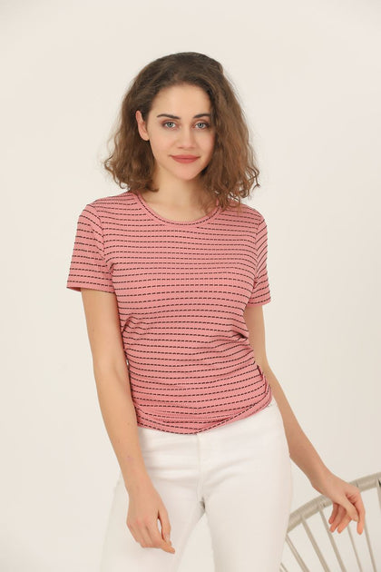 Women's Textured Detail T-Shirt MEPST467