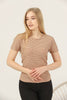 Women's Textured Detail Cotton T-Shirt MEPST465