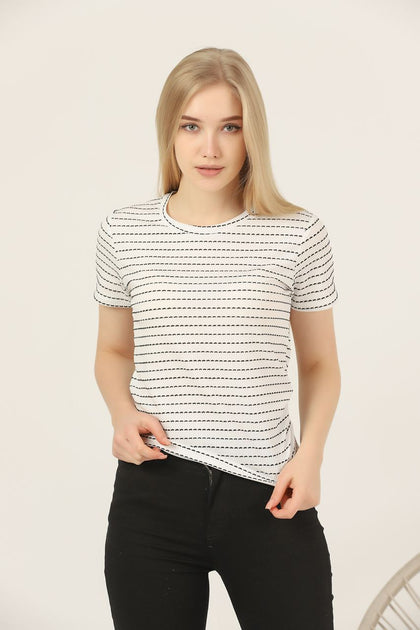 Women's Textured Detail T-Shirt MEPST468