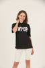 Women's Printed Collar Detail Cotton T-Shirt MEPST474