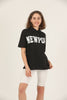 Women's Printed Collar Detail Cotton T-Shirt MEPST474