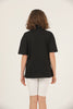 Women's Printed Collar Detail Cotton T-Shirt MEPST474