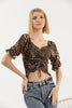 Women's Printed Shirred Detail Top - WST255