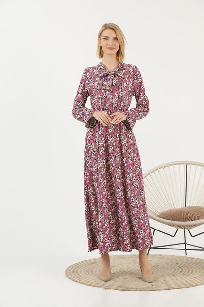 Women's Floral Print Printed Maxi Dress - MWMSD137