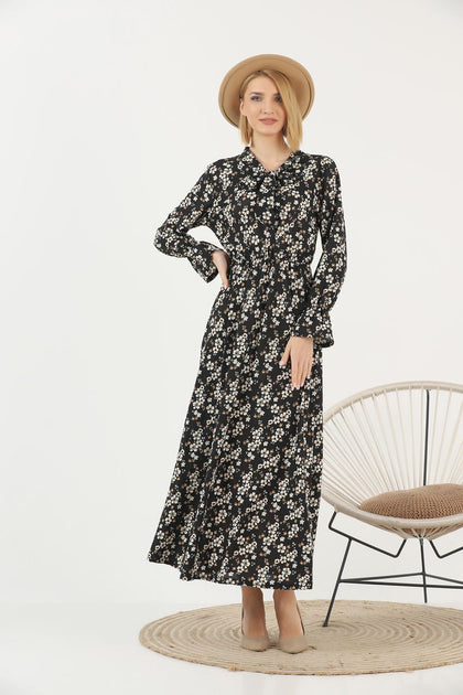 Women's Floral Print Printed Maxi Dress - MWMSD141