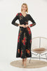 Women's Floral Print Printed Maxi Dress - MWMSD143