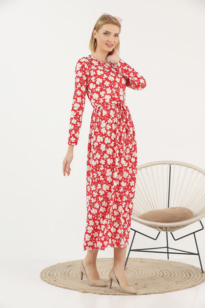 Women's Floral Print Printed Maxi Dress - MWMSD150