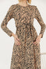 Women's Animal Print Printed Maxi Dress - MWMSD146