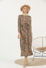 Women's Animal Print Printed Maxi Dress - MWMSD146