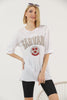 Women's Oversized Printed Detail Cotton T-Shirt MEPST495