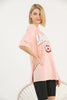 Women's Oversized Printed Detail Cotton T-Shirt MEPST496