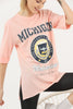 Women's Oversized Printed Detail Cotton T-Shirt MEPST497