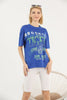 Women's Oversized Printed Detail Cotton T-Shirt MEPST482