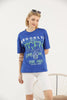 Women's Oversized Printed Detail Cotton T-Shirt MEPST482