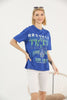 Women's Oversized Printed Detail Cotton T-Shirt MEPST482