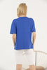 Women's Oversized Printed Detail Cotton T-Shirt MEPST482