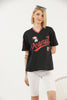 Women's Oversized Printed Detail Cotton T-Shirt MEPST485