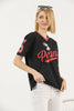 Women's Oversized Printed Detail Cotton T-Shirt MEPST485