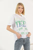 Women's Oversized Printed Detail Cotton T-Shirt MEPST484