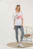 Women's Oversized Printed Detail Cotton T-Shirt MEPST486