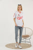 Women's Oversized Printed Detail Cotton T-Shirt MEPST486