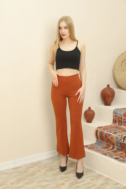 Womens Flared Straight Waist Pants - MEFP7