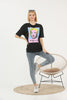 Women's Oversized Printed Detail Cotton T-Shirt MEPST487