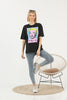 Women's Oversized Printed Detail Cotton T-Shirt MEPST487