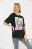 Women's Oversized Printed Detail Cotton T-Shirt MEPST487