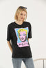 Women's Oversized Printed Detail Cotton T-Shirt MEPST487