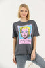 Women's Oversized Printed Detail Cotton T-Shirt MEPST489