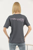 Women's Oversized Printed Detail Cotton T-Shirt MEPST489