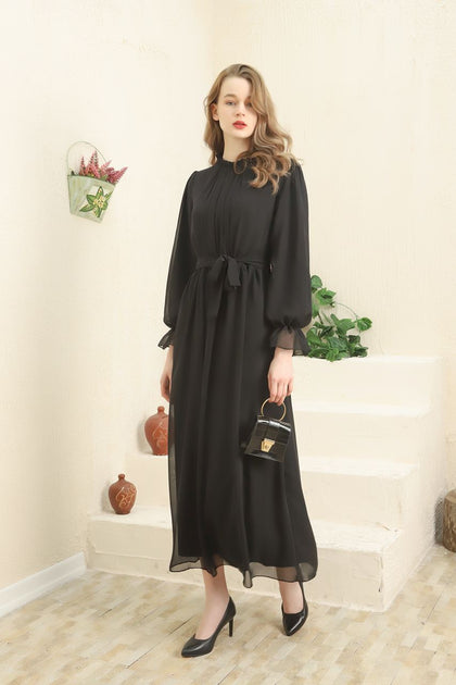 Women's Chiffon Overlay Premium Tailored Maxi Dress - MWMSD153