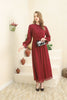 Women's Chiffon Overlay Premium Tailored Maxi Dress - MWMSD154